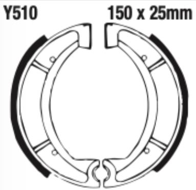 EBC Grooved Brake Shoe Set - Y510G