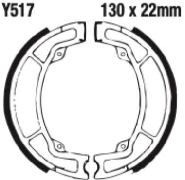 EBC Grooved Brake Shoe Set - Y517G