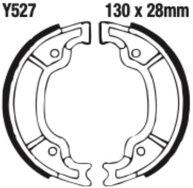 EBC Grooved Brake Shoe Set - Y527G