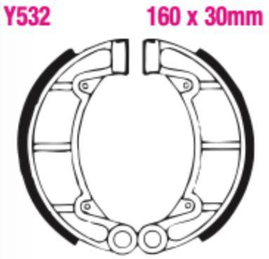 EBC Grooved Brake Shoe Set - Y532G