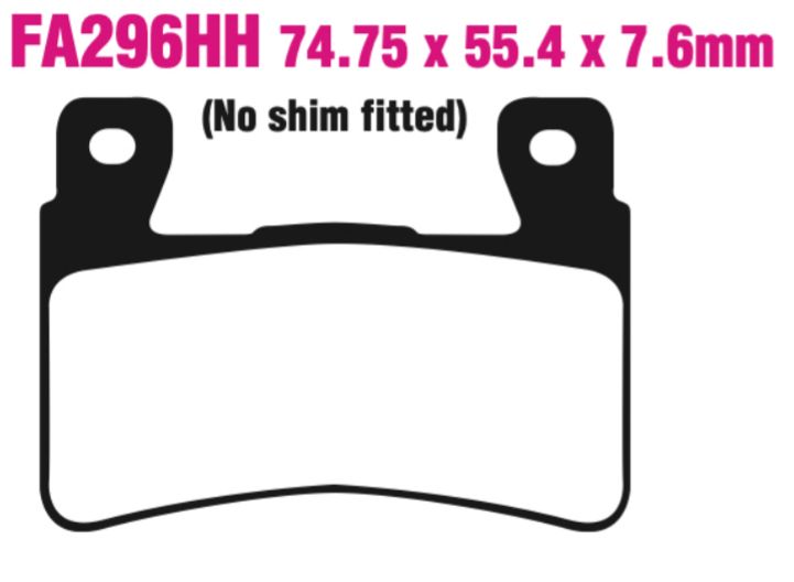 EBC Extreme Pro Double-H Sintered Disc Pad Set - EPFA296HH