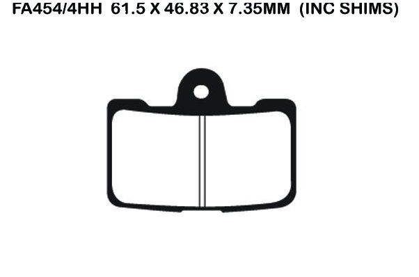 EBC Extreme Pro Double-H Sintered Disc Pad Set - EPFA454/4HH