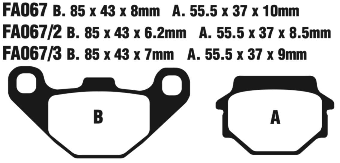 EBC FA Series R Disc Pad Set - FA067R