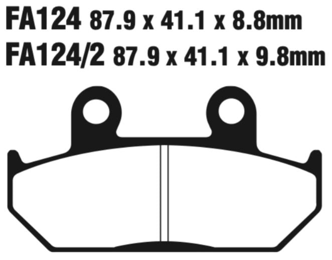 EBC Double-H Sintered Disc Pad Set - FA124/2HH