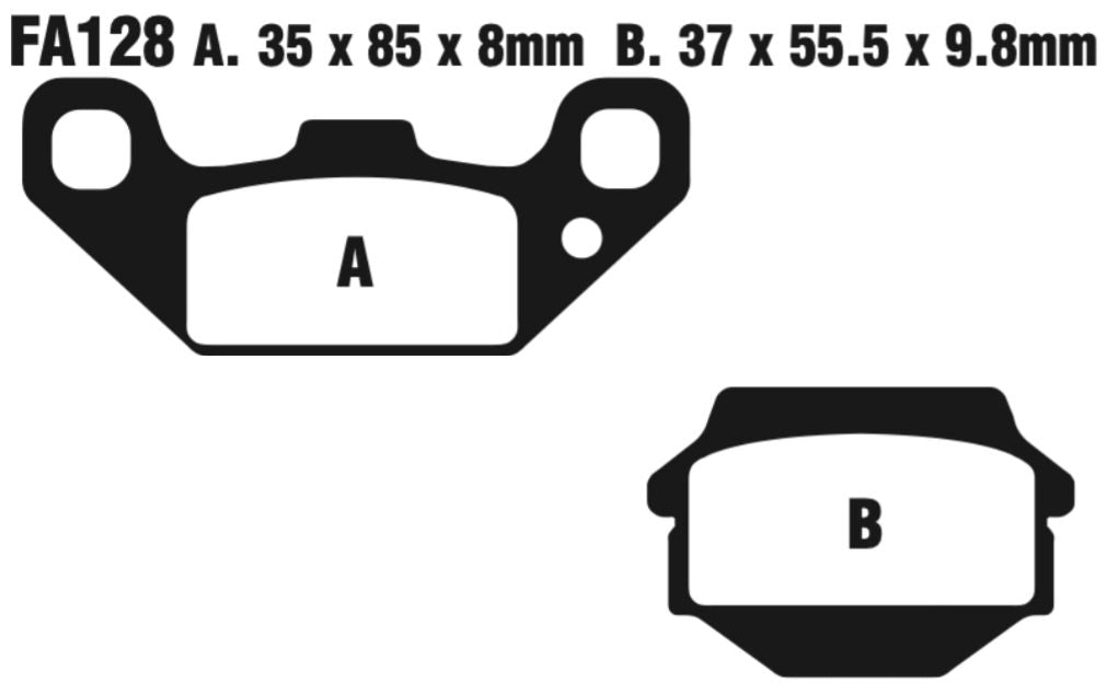 EBC Carbon TT Disc Pad Set - FA128TT