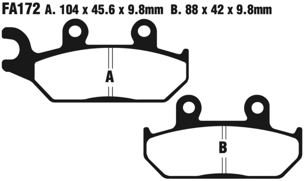 EBC FA Series R Disc Pad Set - FA172R