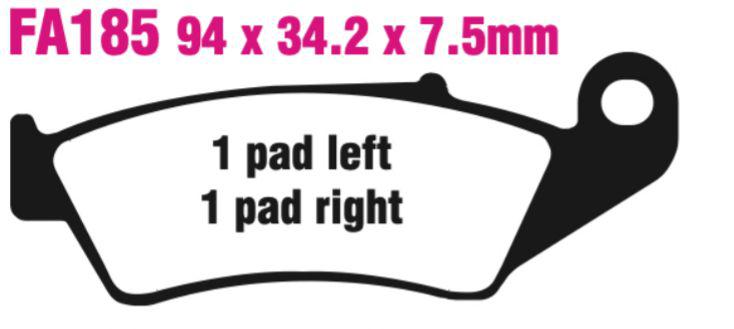 EBC Carbon TT Disc Pad Set - FA185TT