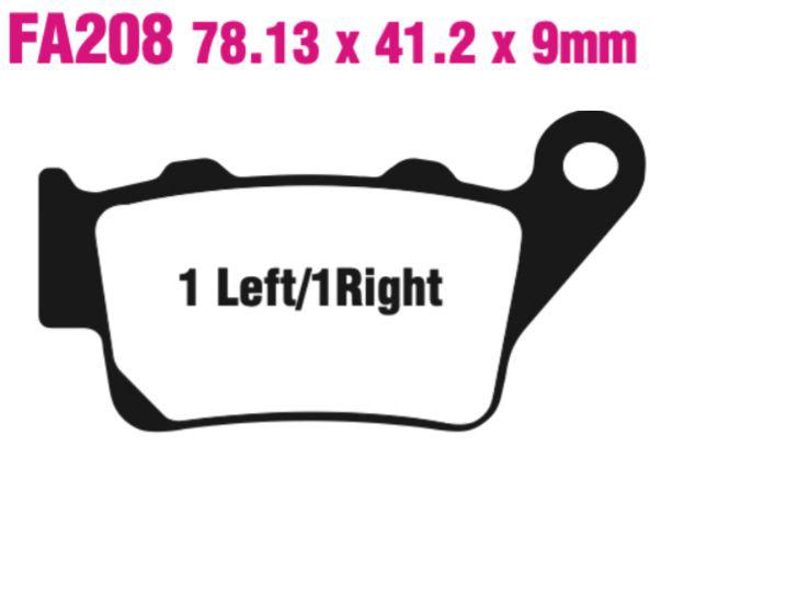 EBC FA Series R Disc Pad Set - FA208R