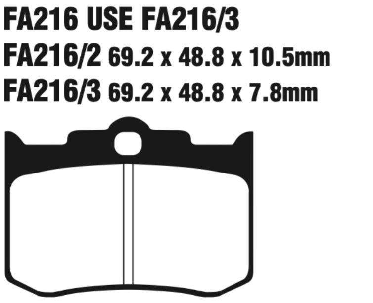 EBC Double-H Sintered Disc Pad Set - FA216/3HH