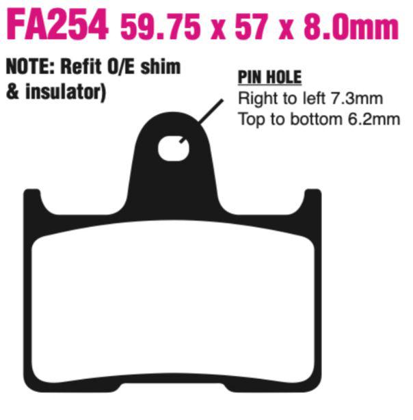 EBC Double-H Sintered Disc Pad Set - FA254HH