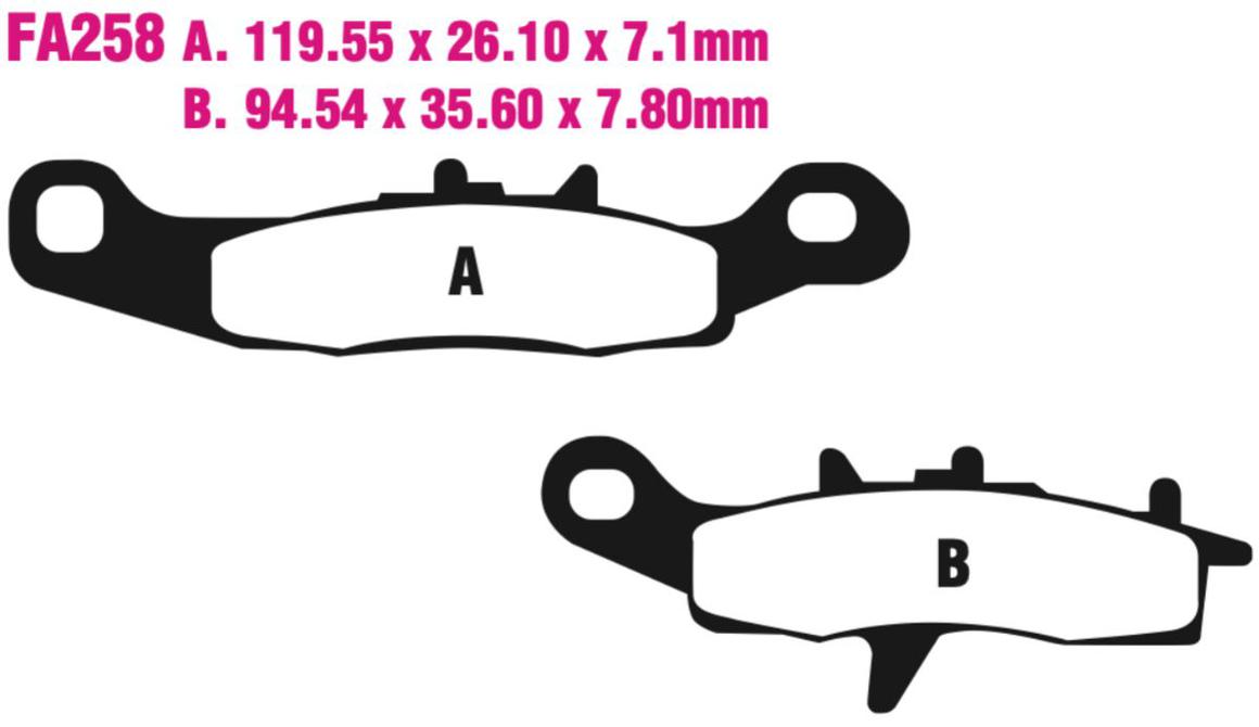 EBC FA Series R Disc Pad Set - FA258R