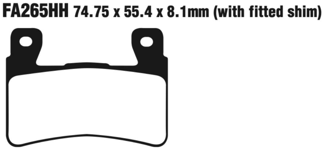 EBC Extreme Pro Double-H Sintered Disc Pad Set - EPFA265HH