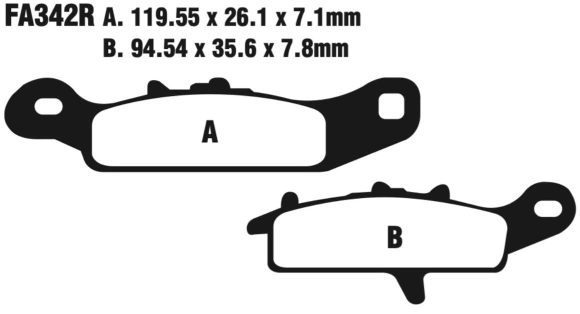 EBC FA Series R Disc Pad Set - FA342R