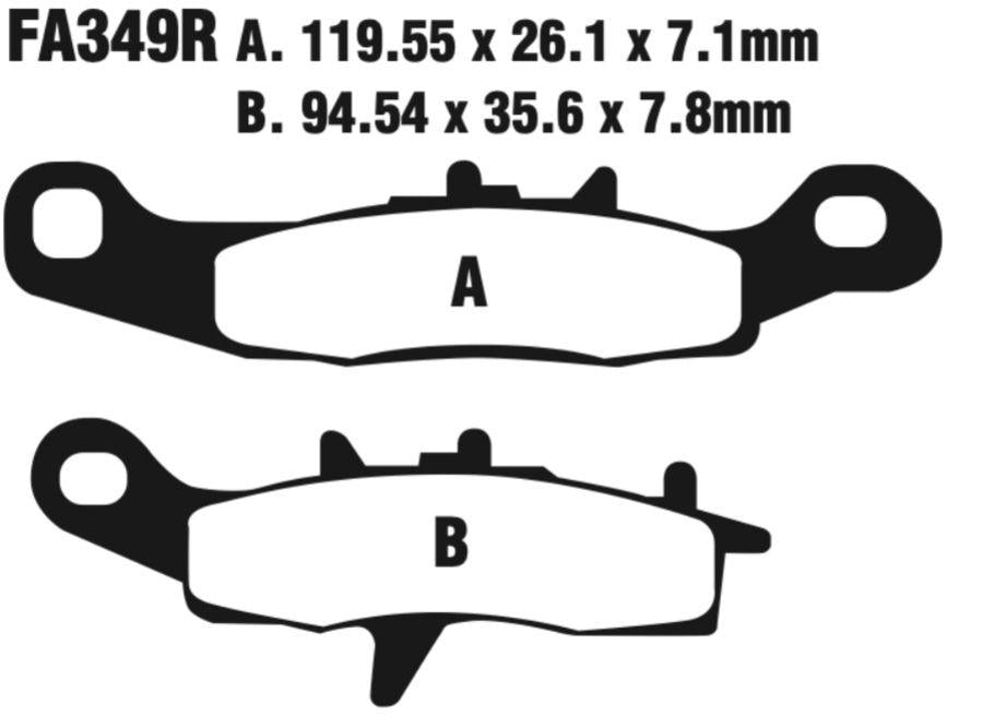 EBC FA Series R Disc Pad Set - FA349R