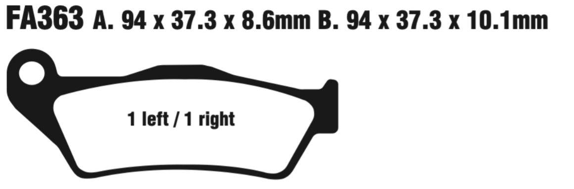 EBC Double-H Sintered Disc Pad Set - FA363HH