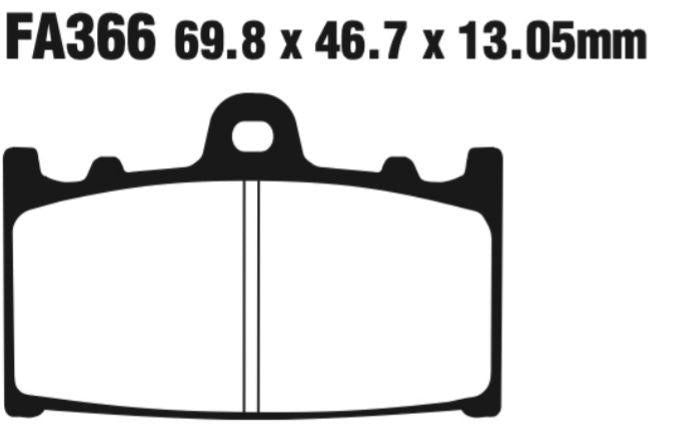 EBC Carbon TT Disc Pad Set - FA366TT