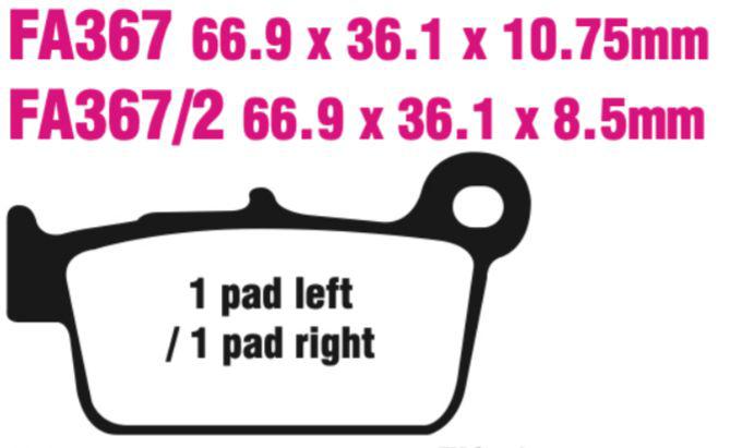 EBC FA Series R Disc Pad Set - FA367R