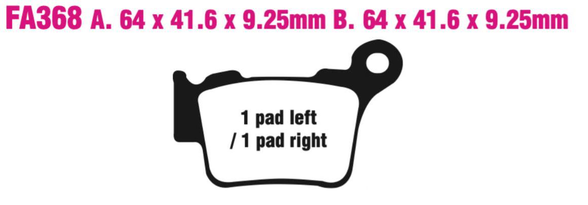 EBC FA Series R Disc Pad Set - FA368R
