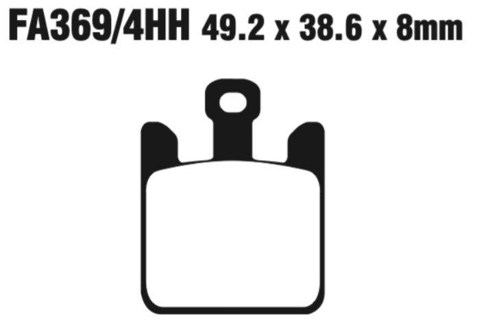 EBC Extreme Pro Double-H Sintered Disc Pad Set - EPFA369/4HH