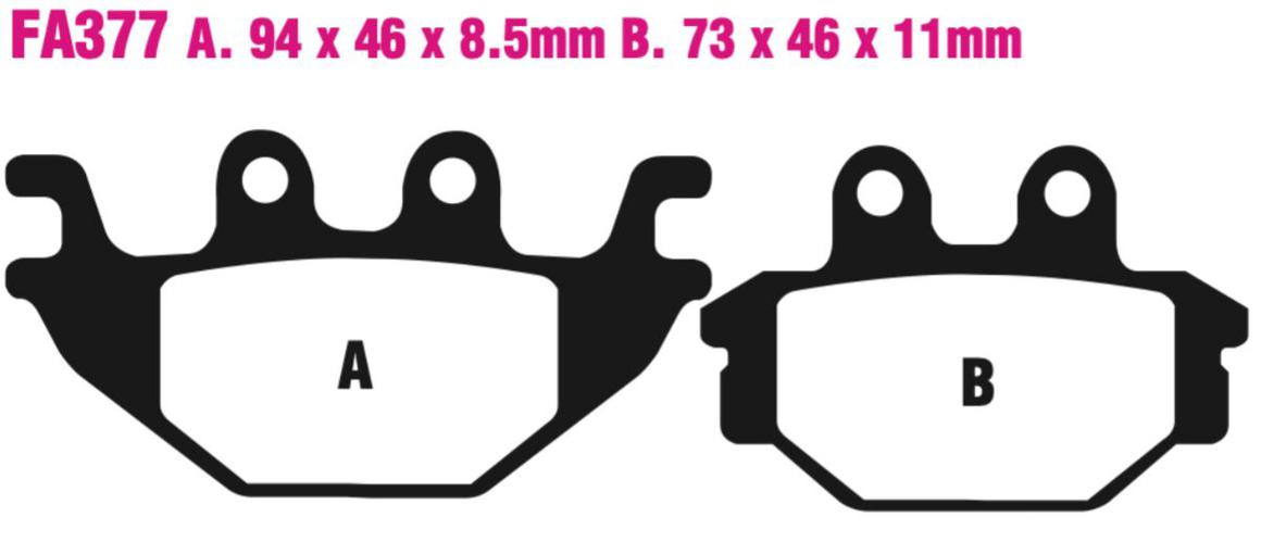 EBC FA Series R Disc Pad Set - FA377R