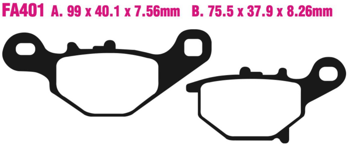 EBC Carbon TT Disc Pad Set - FA401TT