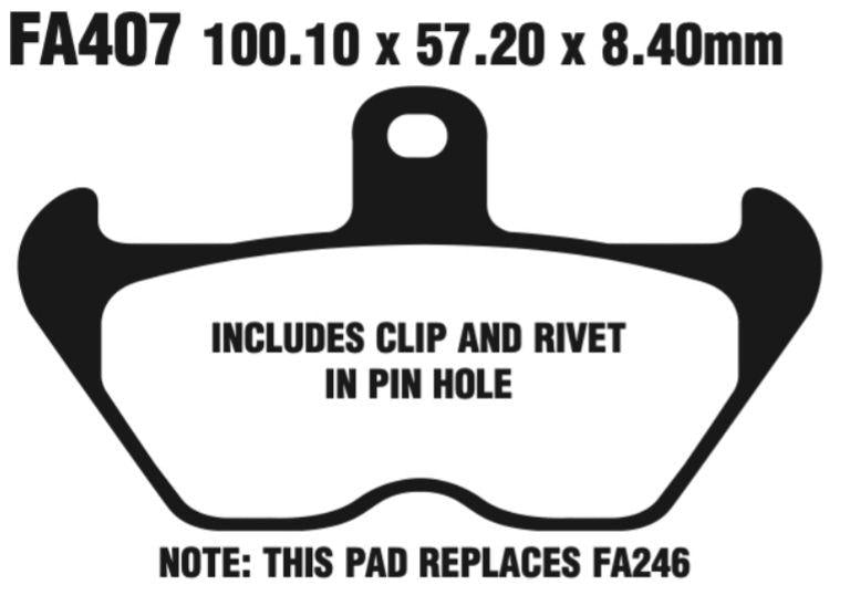 EBC Double-H Sintered Disc Pad Set - FA407HH