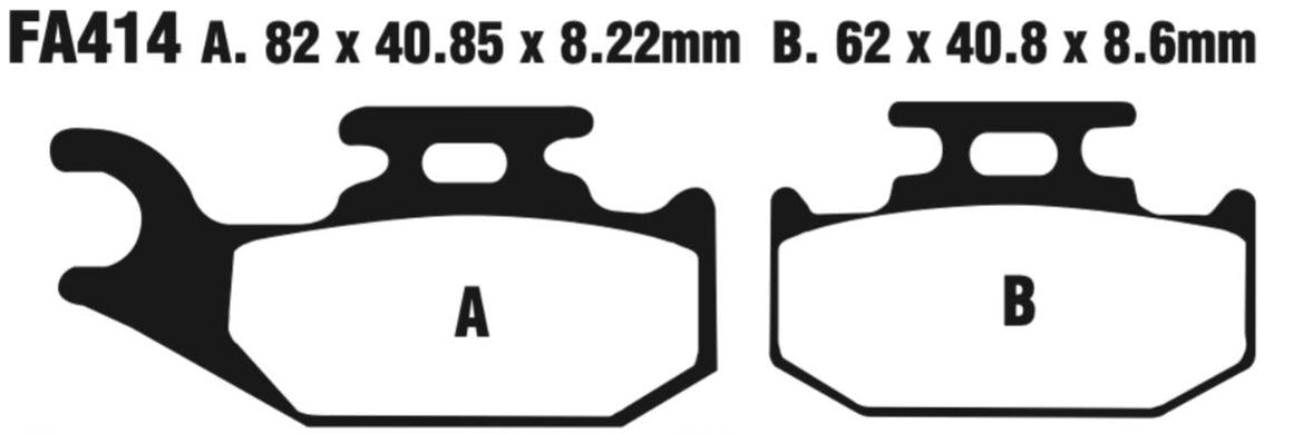 EBC Carbon TT Disc Pad Set - FA414TT
