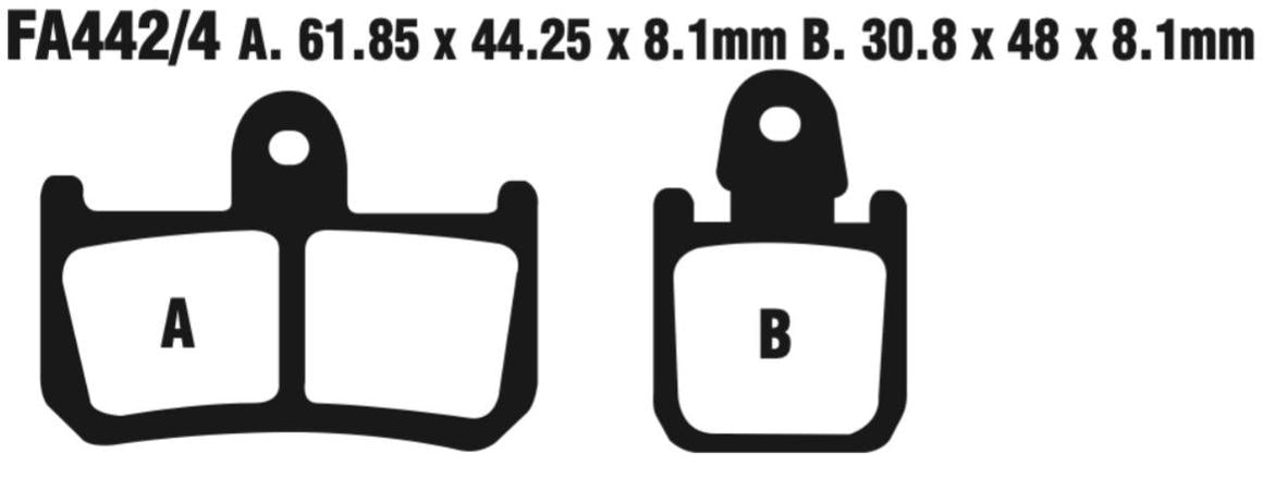 EBC Extreme Pro Double-H Sintered Disc Pad Set - EPFA442/4HH