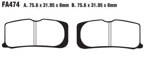 EBC FA Series Vee Disc Pad Set - FA474V