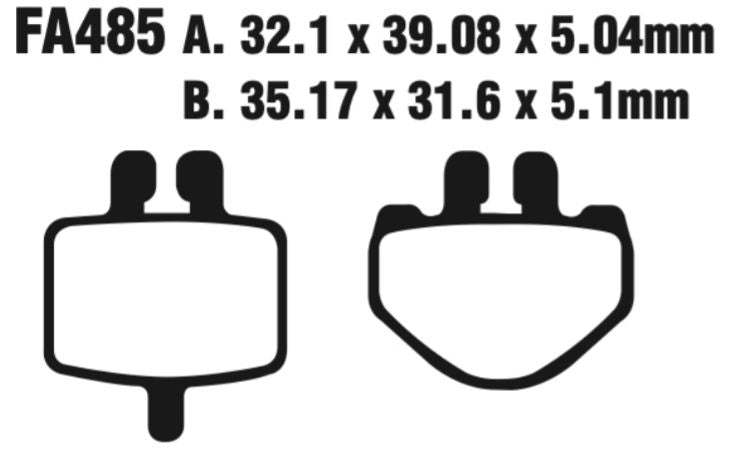 EBC Carbon TT Disc Pad Set - FA485TT