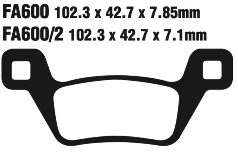 EBC Carbon TT Disc Pad Set - FA600/2TT