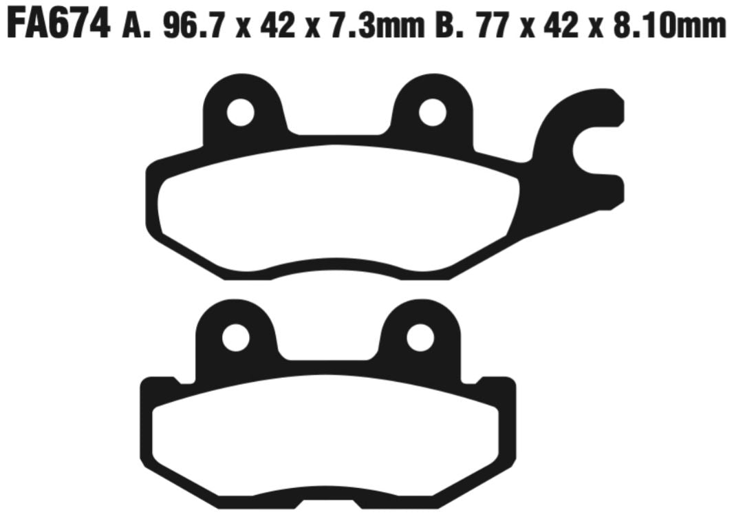 EBC Carbon TT Disc Pad Set - FA674TT