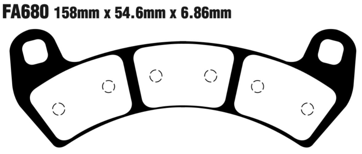 EBC FA Series R Disc Pad Set - FA680R