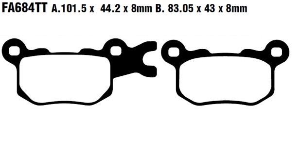 EBC Carbon TT Disc Pad Set - FA684TT