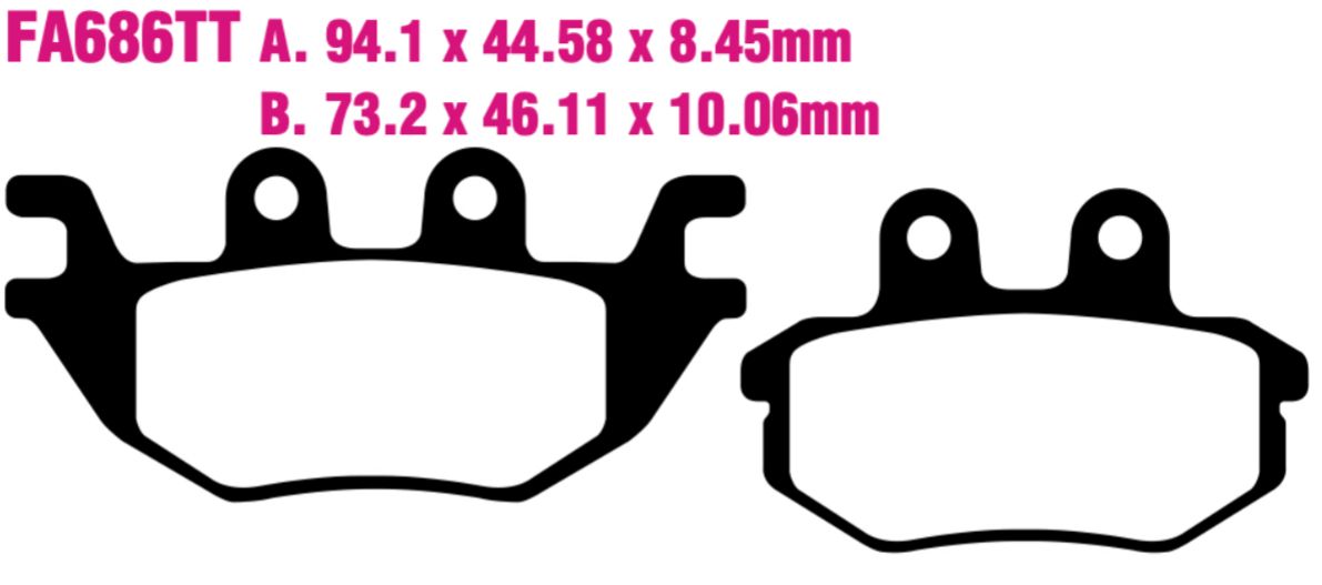 EBC Carbon TT Disc Pad Set - FA686TT
