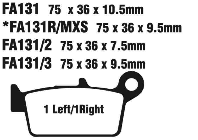 EBC FA Series R Disc Pad Set - FA131R