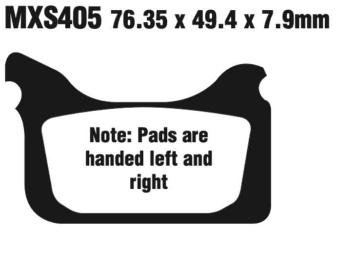 EBC MXS Offroad Race Sintered Disc Pad Set - MXS405