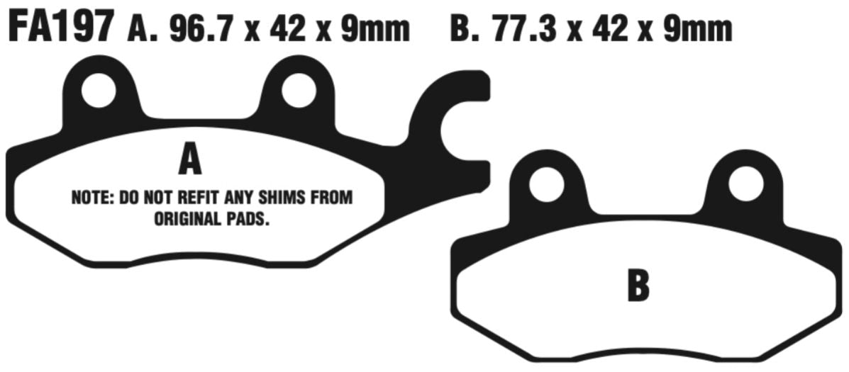 EBC Scooter Double-H Sintered Disc Pad Set - SFA197HH
