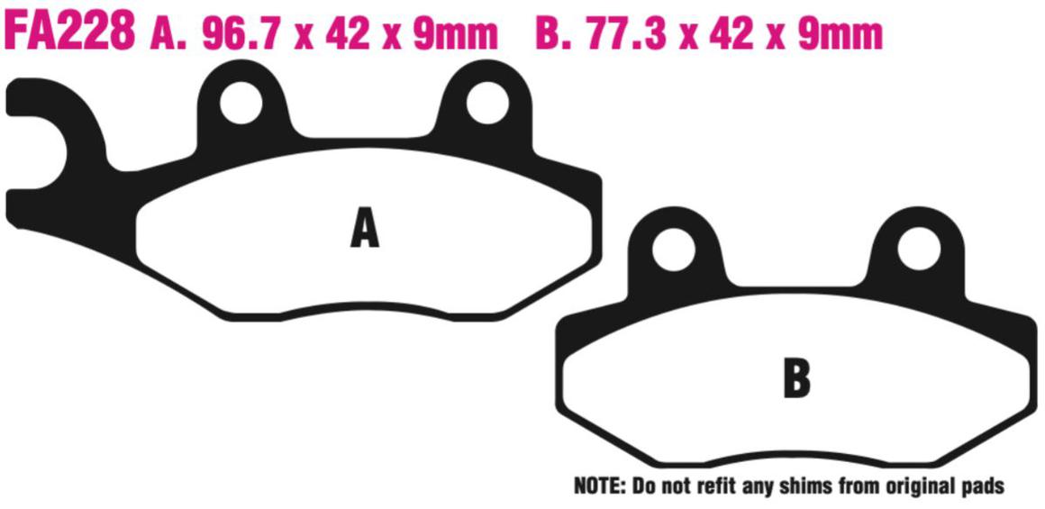 EBC Double-H Sintered Disc Pad Set - FA228HH