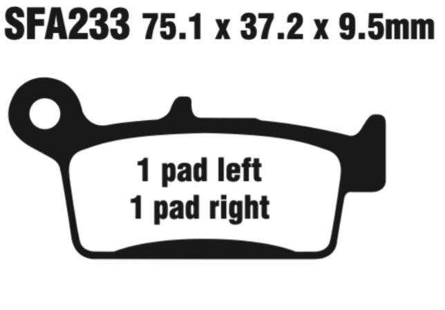 EBC Scooter Disc Pad Set - SFA233