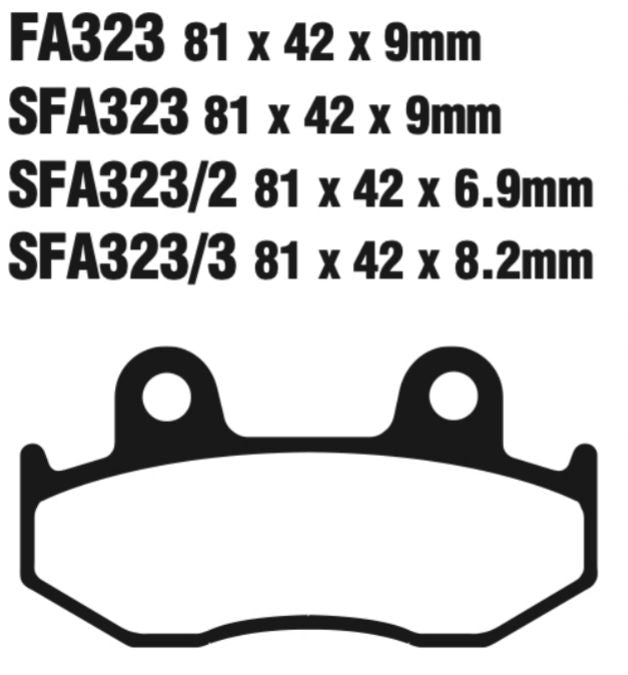 EBC Scooter Disc Pad Set - SFA323/3