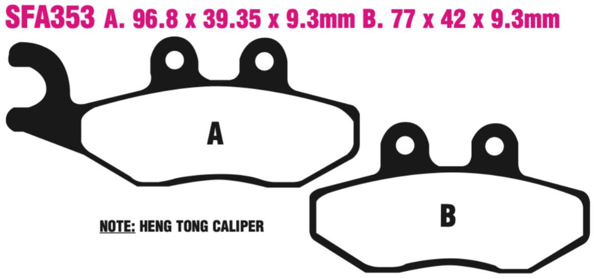 EBC Scooter Disc Pad Set - SFA353