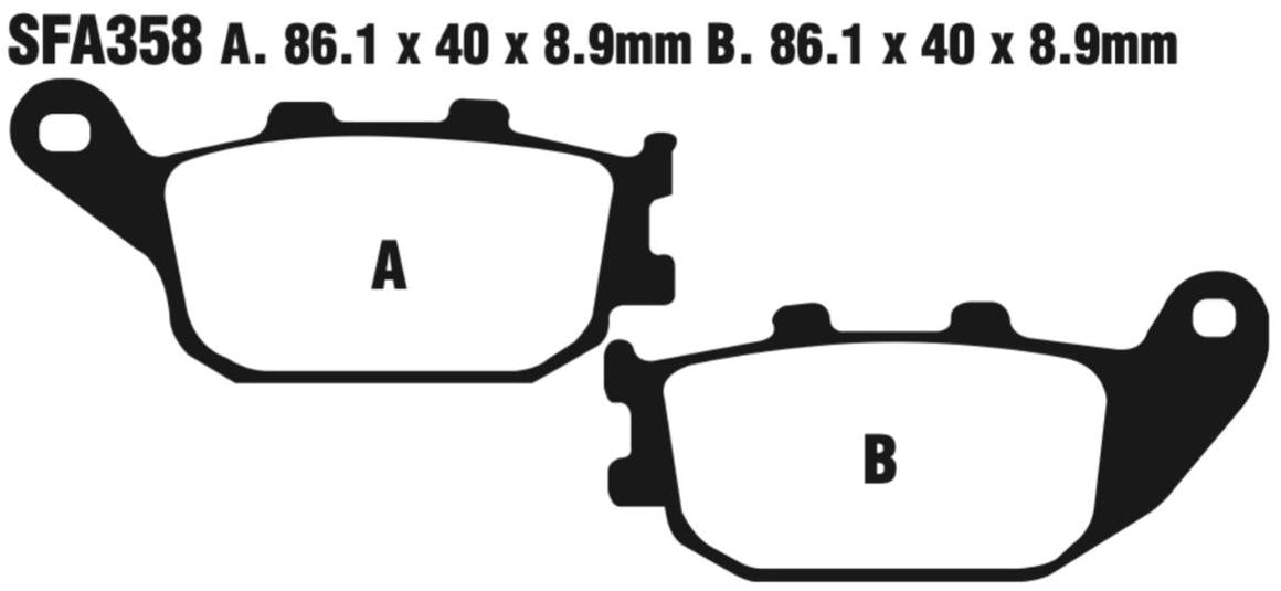 EBC Scooter Disc Pad Set - SFA358