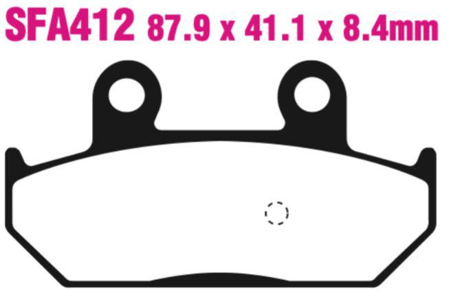 EBC Scooter Double-H Sintered Disc Pad Set - SFA412HH