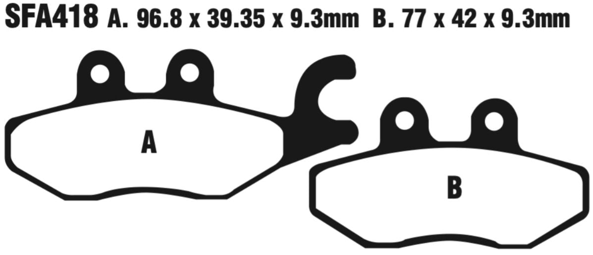 EBC Scooter Double-H Sintered Disc Pad Set - SFA418HH