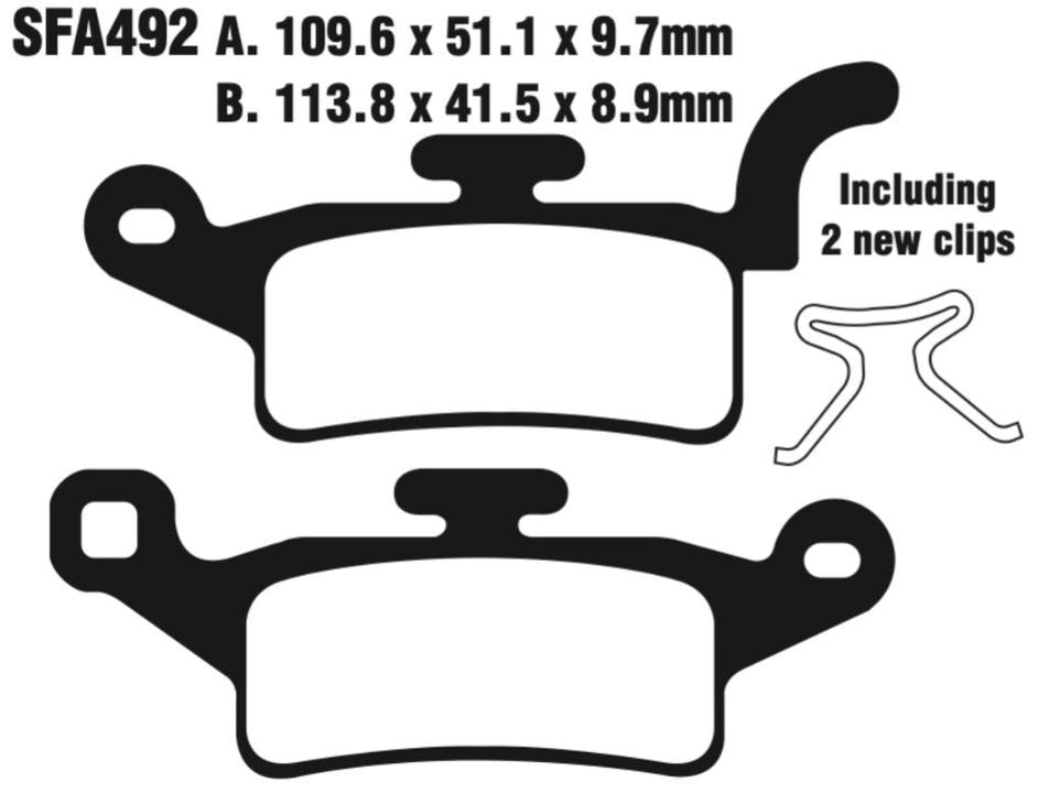 EBC Scooter Disc Pad Set - SFA492