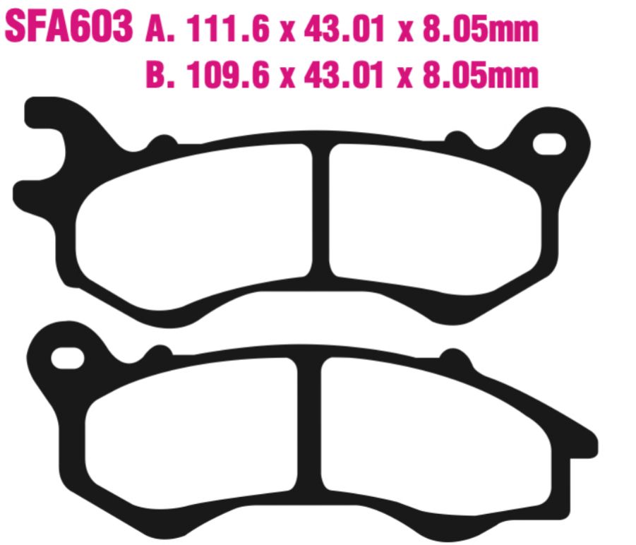 EBC Scooter Double-H Sintered Disc Pad Set - SFA603HH