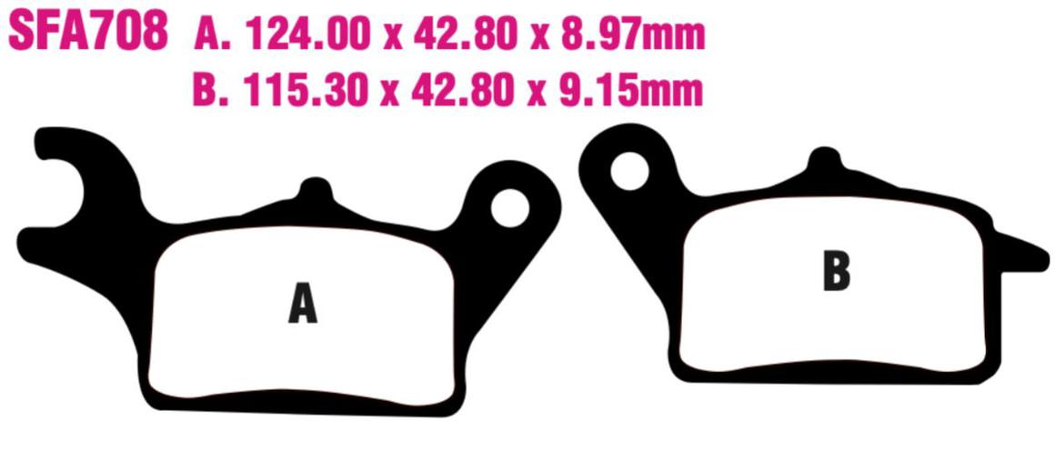 EBC Scooter Disc Pad Set - SFA708