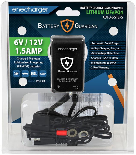 Enecharger 6V/12V 15Amp Lithium-Ion Battery Charger