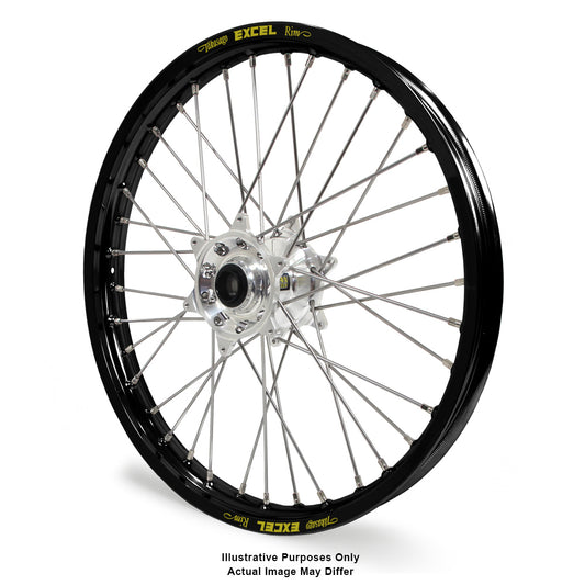 Bmw F800 Adventure Black Excel Rims / Silver Haan Hubs Front Wheel - F800 Gs 2006-On 21X2.15 Oem Size